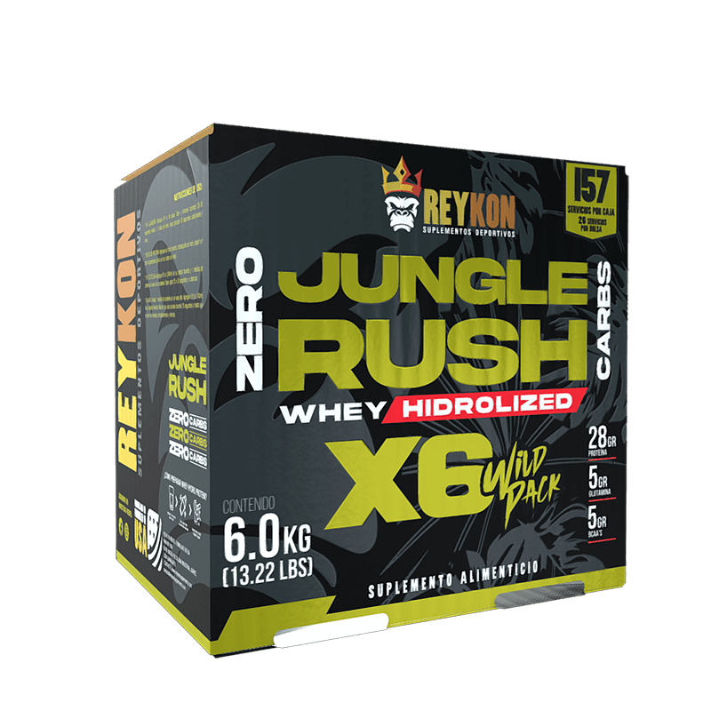JUNGLE RUSH WHEY HIDROLIZED X6 WILD PACK